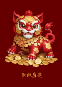 紅貔貅: 財源廣進