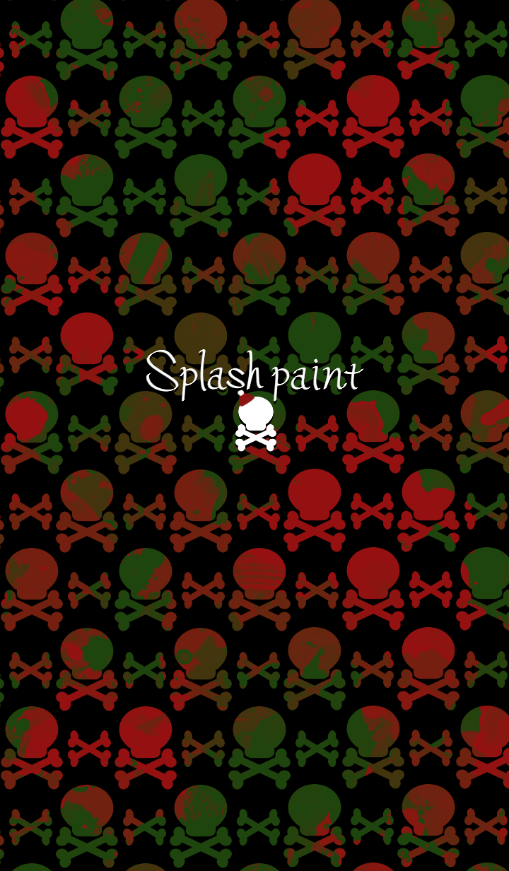 Splash paint skull -Christmas-