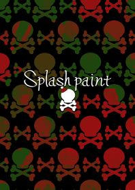 Splash paint skull -Christmas-