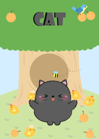 Black Cat With Tree Theme