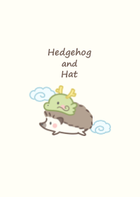 Hedgehog and Hat -dragon- beige