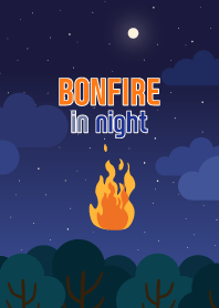 Bonfire in night