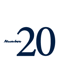 Number 20 White X Dark Navy