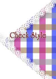 カップケーキとチェックスタイル