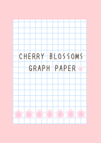 CHERRY BLOSSOMS GRAPH PAPER-PINK
