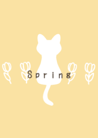 Spring, cats and tulips.