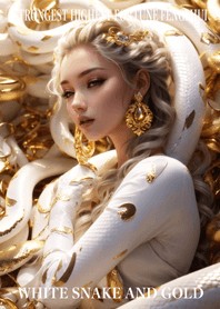 White snake and gold  Lucky 25
