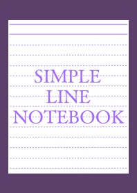 SIMPLE PURPLE LINE NOTEBOOK-DEEP PURPLE