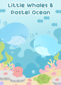 Little Whales & Pastel Ocean