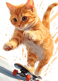 帥氣貓咪溜滑板 1