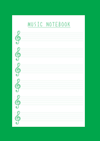 GREEN COLOR MUSICAL NOTESj