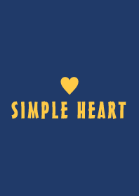 *SIMPLE HEART* YELLOW&NAVY.