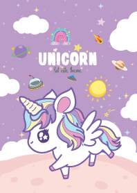 Unicorn Kawaii Galaxy Magenta