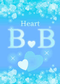 B&Bイニシャル運気UP!幸せのハート青ブルー