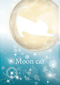 水色 : 運気上昇の満月と猫