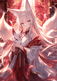 狐狸面具的神祕九尾狐娘❤️