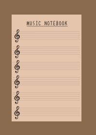 MUSIC COLOR NOTEBOOK-BROWN