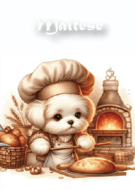 Maltese-Toby puppy is a little chef-JP