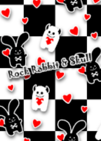 Rock rabbit and skull / checker heart