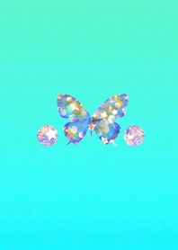 ラッキーラメシンボル水色