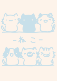 nekkoneko set dull color light blue