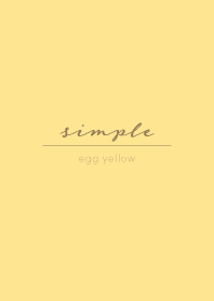 限りなくシンプル_egg yellow