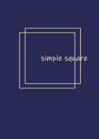 simple square =navy beige*=