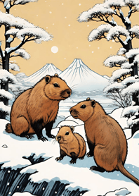 浮世絵 - 水豚 7207d1