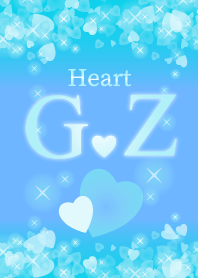 G&Zイニシャル運気UP!幸せのハート青ブルー