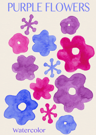 Purple Flowers 2 ~Watercolor~
