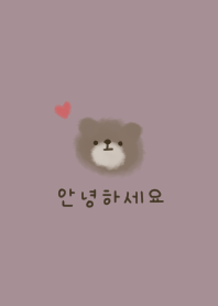 スモーキーピンクとクマ 韓国 Line 着せかえ Line Store