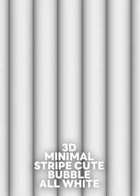 3D MINIMAL CUTE STRIPE [ALL WHITE]