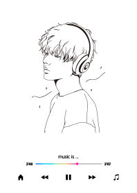 music is ... /white color