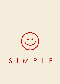 SIMPLE SMILE (beige red) V.5