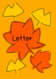 Letter-Autumn leaves
