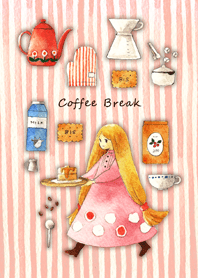 Coffee Break #水彩タッチ
