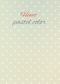 pastel color / Yellow green purple heart
