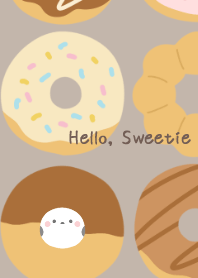 Shimaenaga and Donuts mocha beige