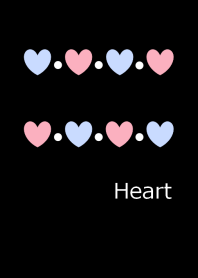 Pink and light blue simple heart from J