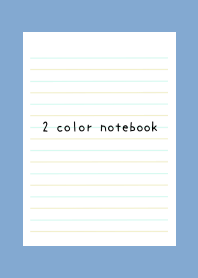 2 COLOR NOTEBOOK/LB&YEL GR/DUSTY BLUE