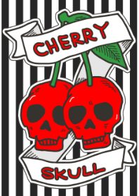 Rockabilly cherry skull