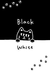 Hand drawn black cat.