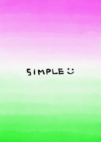 Watercolor gradation Pink Green2 Japan