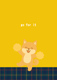 Cheerful Shiba Inu01 on yellow