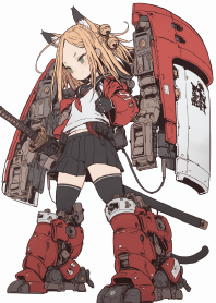 Super cute mechanical cat girl 8