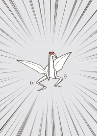 Dancing origami cranes