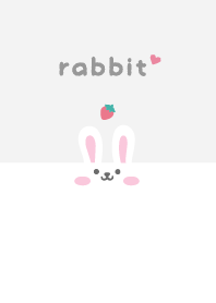 Rabbits. Strawberry [White]