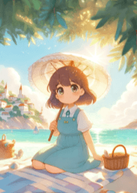 Cute Girl on the Beach V.3