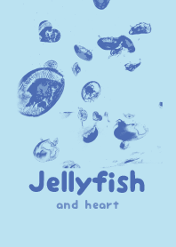 Jellyfish & heart Baby blue