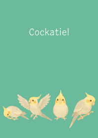 Cute Cockatiel2 blue green